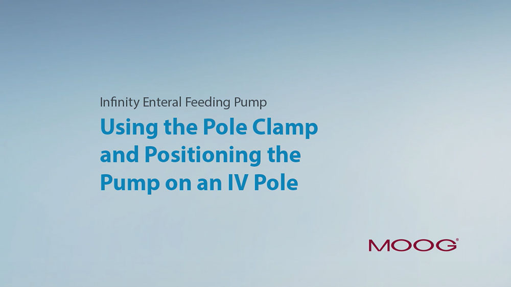 Using the Pole Clamp and Positioning the Pump on an IV Pole