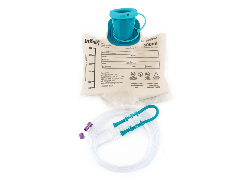 Infinity 500 mL Bag Set with ENFit Connector Moog Medical